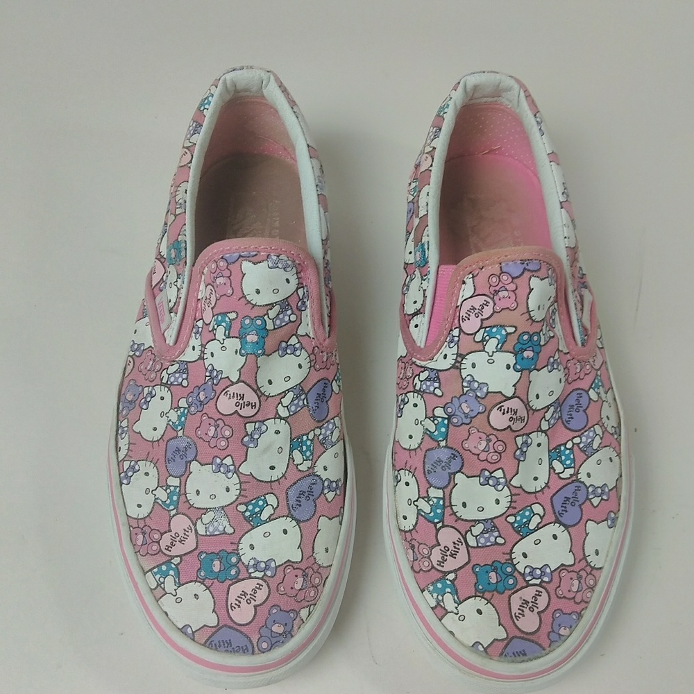 Vans Pink White Hello Kitty Sneakers Slides
